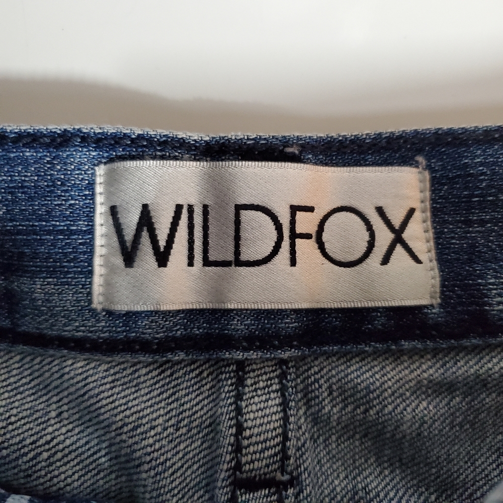 Wildfox Liv Boyfriend Short Distressed Jeans Blue - Picture 8 of 14
